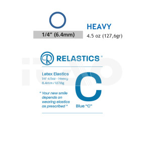 Elastici intraorali Relastics 1/4 (6.4mm) Heavy 4.5oz...