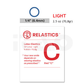 Elastici intraorali Relastics 1/4 (6.4mm) Light 2.5oz...