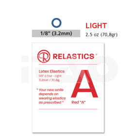Elastici intraorali Relastics 1/8 (3.2mm) Light 2.5oz...