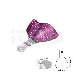 Porta impronta forata acciaio inox mis 5 Viola sup.1pz