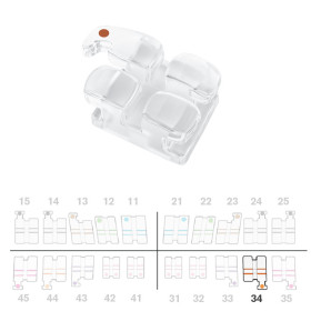 Brackets DB Absolute Roth .018" LL4 c/g  5pz.