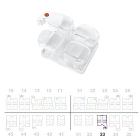 Brackets DB Absolute Roth .022" LL3 c/g  5pz.