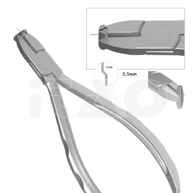 Pinza per baionette 0,5mm (max .022"x.028") 1pz