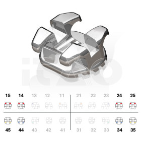 Brackets DB Comfort Zone Edgewise .022" U/L 4/5 5pz.