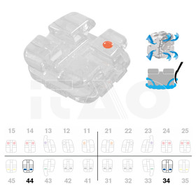 Brackets DB Vapor MBT .022" LO4 5pz.