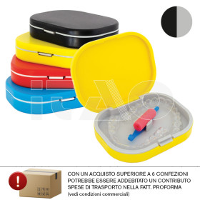 Retainer box nero (interno grigio) con alloggio 10pz.