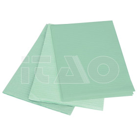 Salviette tovaglioli 2 veli carta-plastica verde 500 pz.