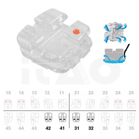 Brackets DB Agility Ceramic Roth .018" LO1/2 5pz.