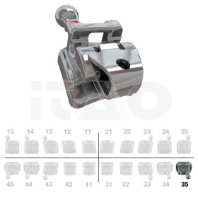 Brackets DB Roth SLI .022" LL5 con gancio 5 pz.