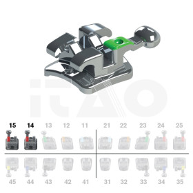 Brackets DB Max Roth .018" UR 4/5 con gancio 10 pz.
