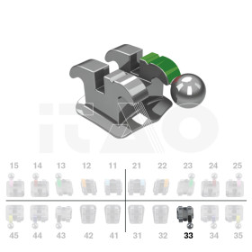 Brackets DB Ricketts Actual .018" LL3 con gancio 10 pz.