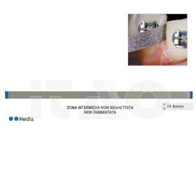 Strisce abrasive diamantate doppio lato h6 spessore 0,40...