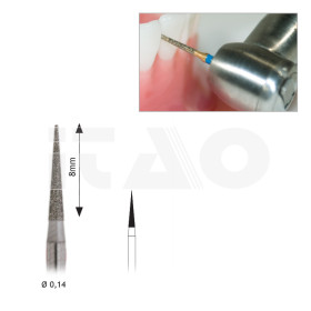 Frese Diamantate interprossimali medie 8mm FG 5 pz.