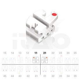 Brackets DB Prism Edgewise Centrali Sup..018" 5pz.