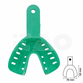 Porta impronte plastica inf. mis.4 verde 25pz.