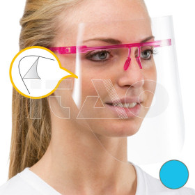 Visiera protettiva R66 montatura azzurra + 6 visiere