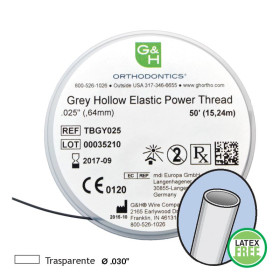 Tubo elastico per legature .030" trasparente 15mt.