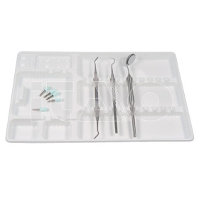 Tray monouso zigrinato con bordino colore bianco 400 pz.