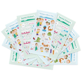 Stickers idea regalo bambini gadget odontoiatrico 10 fogli