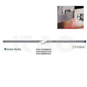 Strisce abrasive diamantate h3.75 spessore 0,13 media 10pz