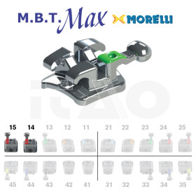 Brackets DB Max MBT .022" UR4/5 con gancio 10 pz.