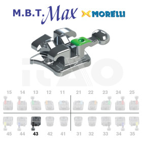 Brackets DB Max MBT .022" LR3 con gancio 10 pz.