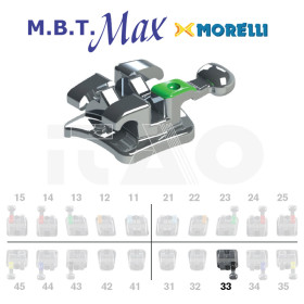 Brackets DB Max MBT .022" LL3 con gancio 10 pz.