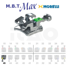 Brackets DB Max MBT .022" LR5 con gancio 10 pz.