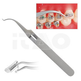 Pinzetta per tubi buccali incrociata angolata 1 pz.