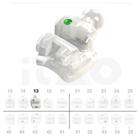 Brackets DB Ceramic Roth .022" UR3 con gancio 5 pz.
