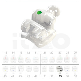 Brackets DB Ceramic Roth .022" LL3 con gancio 5 pz.
