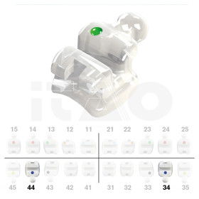 Brackets DB Ceramic Roth .022" L4 con gancio 5 pz.