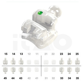 Brackets DB Ceramic Edgw .022" U/L 3/4/5 con gancio 10 pz.