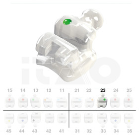 Brackets DB Ceramic MBT .022" UL3 con gancio 5 pz.