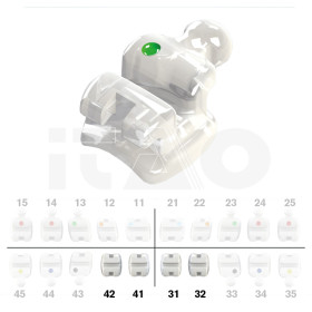 Brackets DB Ceramic MBT .022" L 1/2  5 pz.