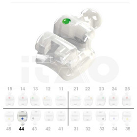 Brackets DB Ceramic MBT .022" LR4 con gancio 5 pz.