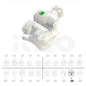 Brackets DB Ceramic MBT .022" LL4 con gancio 5 pz.