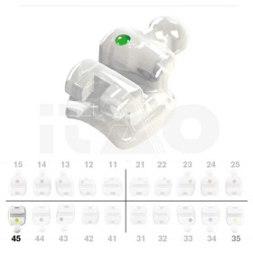 Brackets DB Ceramic MBT .022" LR5 con gancio 5 pz.