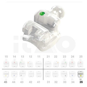 Brackets DB Ceramic MBT .022" LL5 con gancio 5 pz.