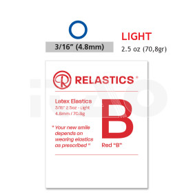 Elastici intraorali Relastics 3/16 (4.8mm) Light 2.5oz...