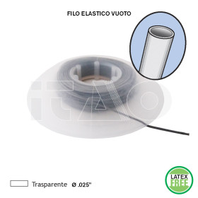 Tubo elastico per legature .025" trasparente 7,5mt.